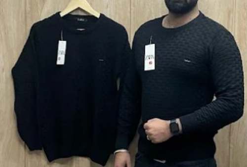 Buy Full Sleeve Black Plain T Shirt For Men by Jain Sports