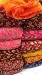 Machine Embroidered Velvet Fabric