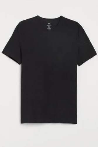 Plain Black Round Neck T shirt 