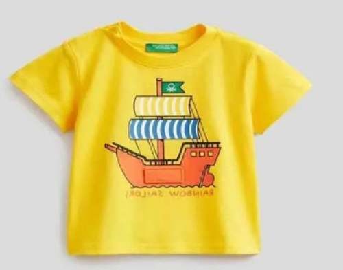 Yellow Kids Printed T shirt  by Fabro Fashion