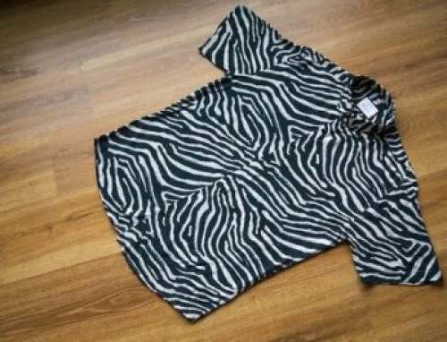 Zebra Print Half Sleeve Men Viscose Shirt