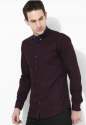 Slim Fir Plain Beet Color Men Shirt  thumb 1