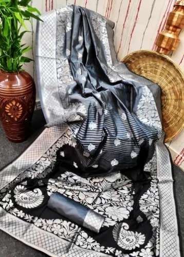Designer PRINTED Lichi Silk Saree by Arnika Fabrics