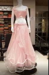 Buy Ruffle Peach Fancy Crop Top At Wholesale