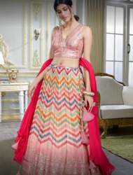 New Collection Peach Lehenga Choli 