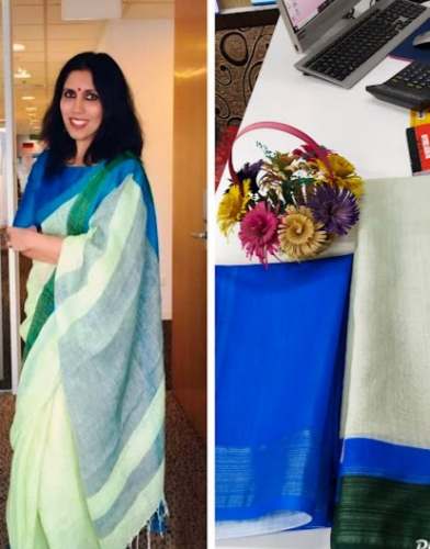 Cotton Handloom Saree For Women by Kajri Saree