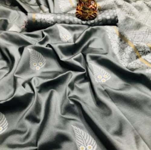 Grey Fancy Collection Printed Saree  by Kajri Saree