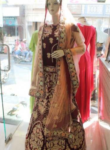 Buy Heavy Embroidery Maroon Lehenga Choli  by Anushree Sarees