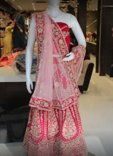 New Cherry Pink Bridal Lehenga Choli by Anushree Sarees