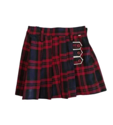 Polyester, Viscose Shyamjee Girls School Skirt
