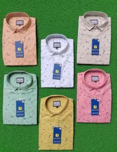 Long Sleeves Printed Men Shirts 