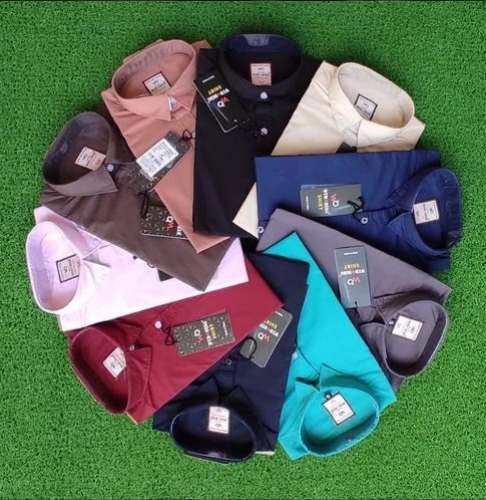 Mens Two Way Lycra Plain Casual Shirts