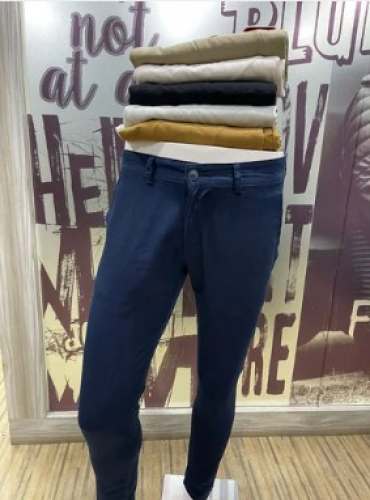 Slim Fit Cotton Plain Pant