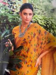 Buy New Collection Yellow Printed Saree