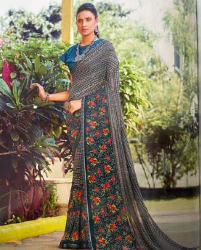 Buy New Georgette Printed Saree For Women by Anokhi Designer