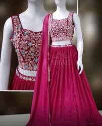 Buy Pink Embroidery Lehenga Choli At Price