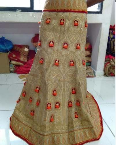 Skin Color Embroidery Lehenga Choli At Wholesale by Saheli Saree Ghar