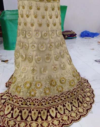 Skin Embroidery Lehenga Choli For Women by Saheli Saree Ghar