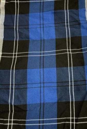 Blue and Black Checks Shirting Fabric  by Aakesh Clothing Private Limited