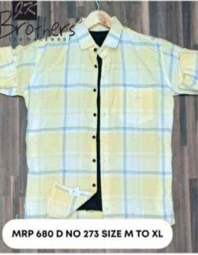 Light Color Checks Design Men Shirt 