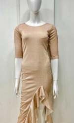 Buy Cream One Piece Cut Dress For Women