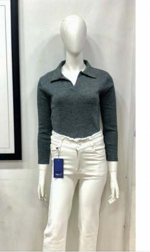 New Collar Long Full Sleeve T Shirt For Ladies by Nakoda Nx