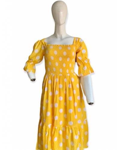 New Yellow Western One Piece For Ladies
