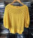 New Mustard Yellow Net Top For Women