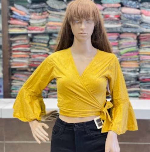 Buy Yellow Ruffle Western Top