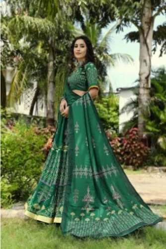 Buy New Arrival Printed Green Lehenga Choli