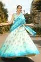 Buy Sky Blue Printed Lehenga Choli For Women thumb 1