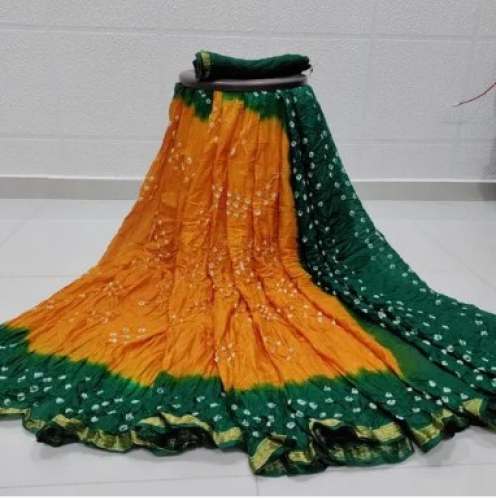 New Color Multi Color Bandhani Saree For Women by Grootinn
