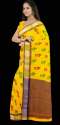 Trendy Yellow Muga Silk Butta Saree