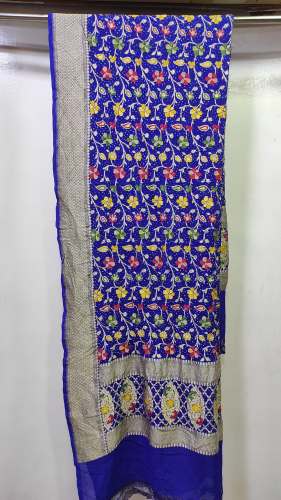 Banarasi Georgette Meenakari Bandhani Dupatta by Khatri Bandhej