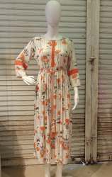 New Anarkali Style Multi Color Printed Kurti