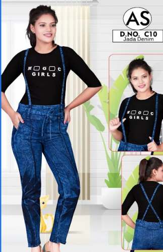Denim Dungaree For Girls  by Saheli Boutique Fashion