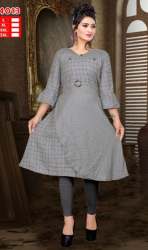 Regular Wear Rayon Umbrela Ghera  Kurtis 