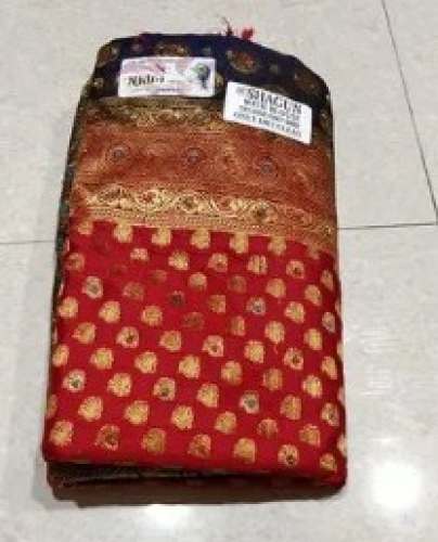 Red Banarasi Butti Silk Saree by Sinduriya Traders