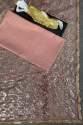 Boutique Style Pink Georgette Sequence Saree  thumb 2