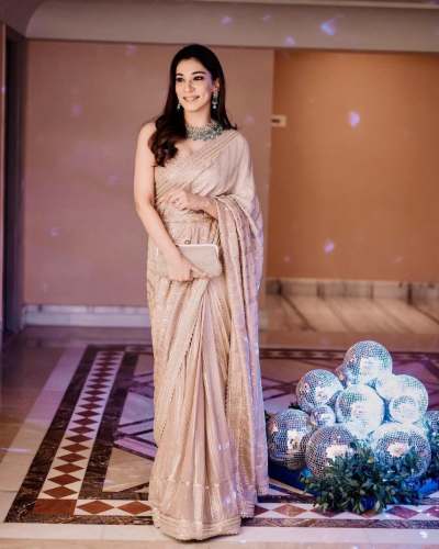 Georgette Tone to Tone Sequence Work Saree 