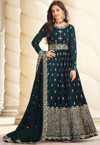 New Arrival Georgette Green Sharara Suit 