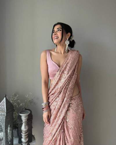 Party Wear Georgette Sequence Work Saree