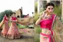 Designer Pink and Cream Lehenga Choli