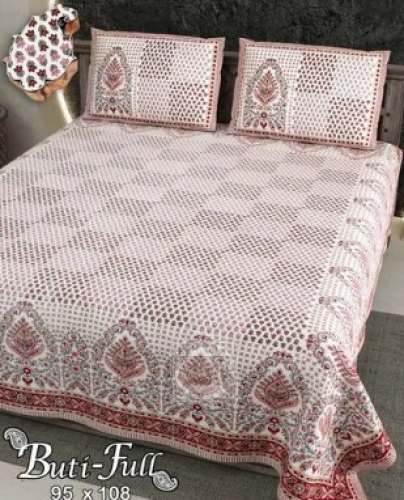 Small checks Cotton King Size Bed sheet by Manvi Boutique