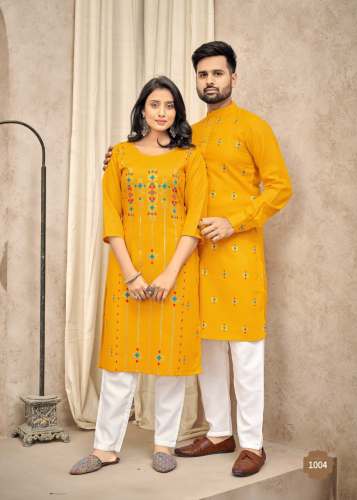 Cotton Couple combo Kurta Set 