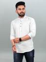 Premium Cotton Mens Plain Short Kurta  thumb 3
