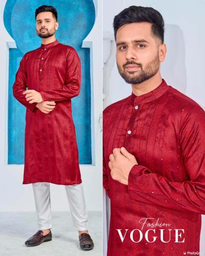 Royal Attitude Jacquard Silk Mens Kurta