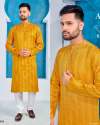 Royal Attitude Jacquard Silk Mens Kurta thumb 16
