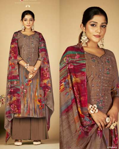 Shehnaaz Premium Quality Palazzo Suit Set 