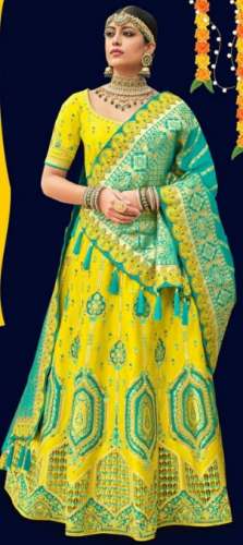 Ethnic wear Yellow Lehenga Choli by Vaishali Saree